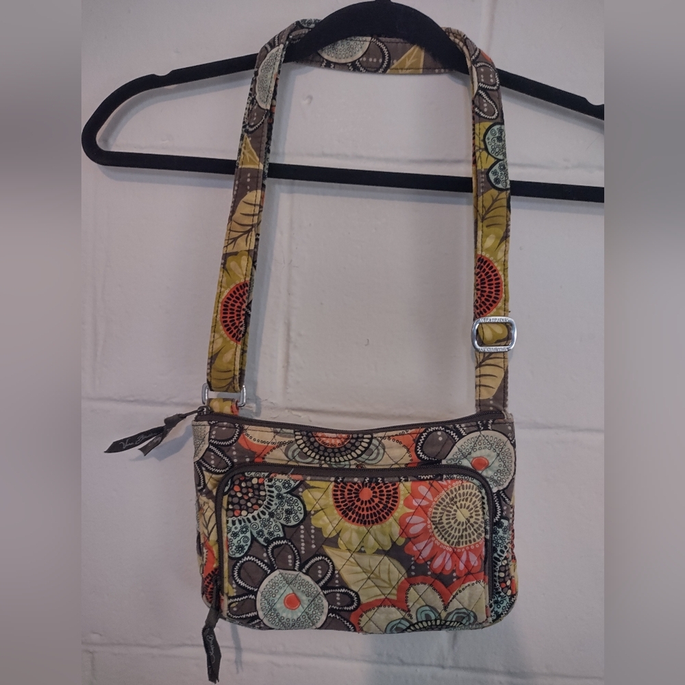 Thirty One Sunflower Paisley Patchwork Cross bag Purse